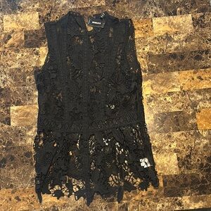 Express Black Lace Sleeveless Top